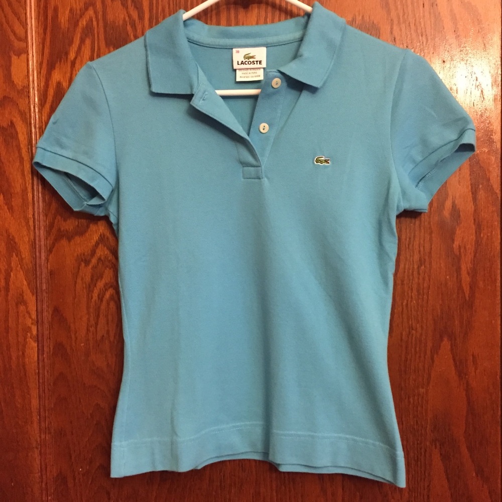 Lacoste blue short sleeve polo size 38